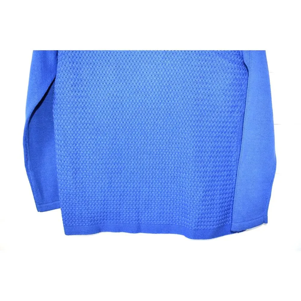 Talbots Outlet Sweater Size Medium Petite NWT Blue Pullover Waffle Knit Light